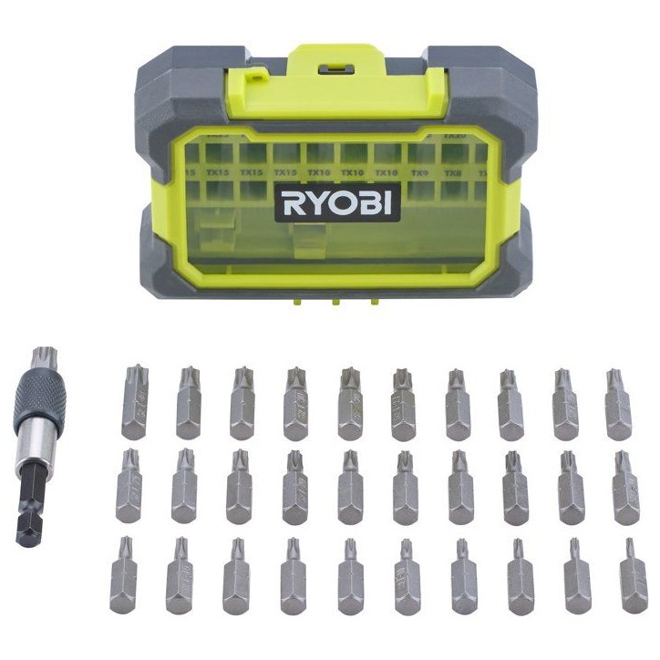 Coffret accessoires de vissage antichocs - RYOBI - RAK31MSD - 31 pieces - Porte-embout rapide 1/4 Coffret accessoires de vissage antichocs - RYOBI - RAK31MSD - 31 pieces - Porte-embout rapide 1/4