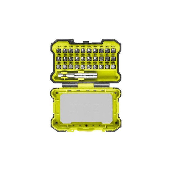 Coffret accessoires de vissage antichocs - RYOBI - RAK31MSD - 31 pieces - Porte-embout rapide 1/4 Coffret accessoires de vissage antichocs - RYOBI - RAK31MSD - 31 pieces - Porte-embout rapide 1/4