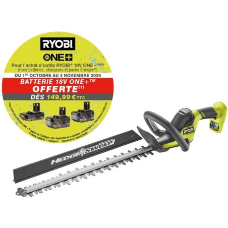 Taille-haies Linea - Électrique - RYOBI - RY18HT45A-0 - 18V - Lame 45