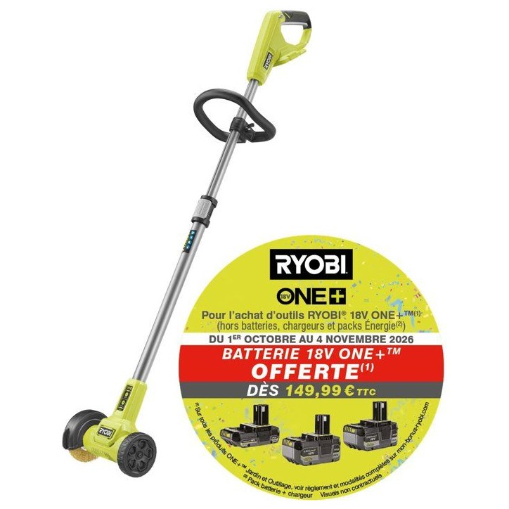 Nettoyeur de joints - RYOBI - RY18PCC-0 - 18V - Sans batterie ni chargeur