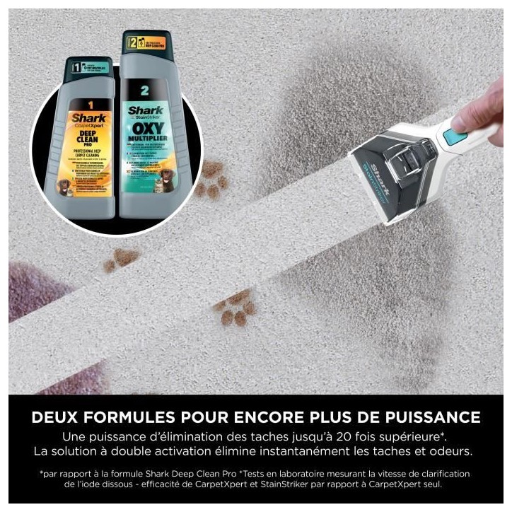 Liquides nettoyants pour aspirateur détacheur PX200EUT - SHARK - Solution double activation