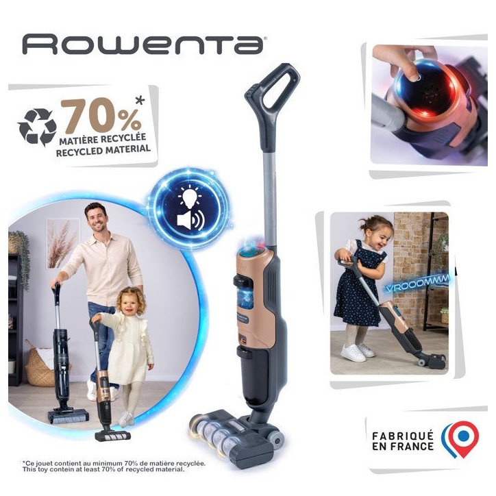 Smoby - Rowenta X-Clean 4 Aspirateur Laveur - Des 3 ans - Fabriqué en France