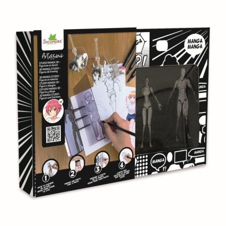 Coffret créatif manga - SYCOMORE - Motion Figurine 3D XXL - 2 figurin