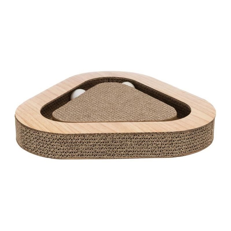 Griffoir carton avec balles - TRIXIE - 36 x 5 x 36 cm / Gris