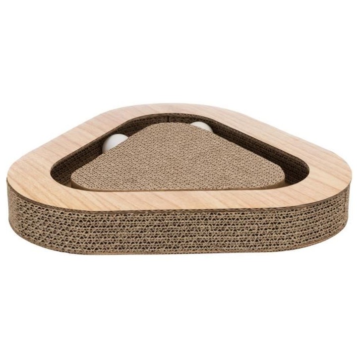 Griffoir carton avec balles - TRIXIE - 36 x 5 x 36 cm / Gris
