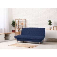 Banquette-lit clic-clac 2 places VOLTA - Tissu marine - Couchage 120 x