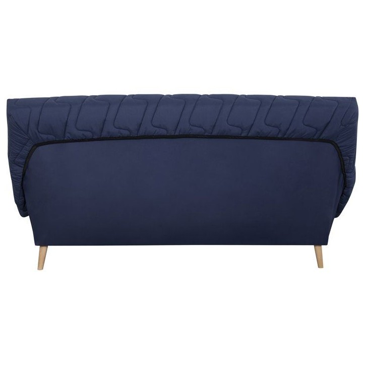 Banquette-lit clic-clac 2 places VOLTA - Tissu marine - Couchage 120 x 190 cm - Matelas Dunlopillo 13 cm Banquette-lit clic-clac 2 places VOLTA - Tissu marine - Couchage 120 x 190 cm - Matelas Dunlopillo 13 cm