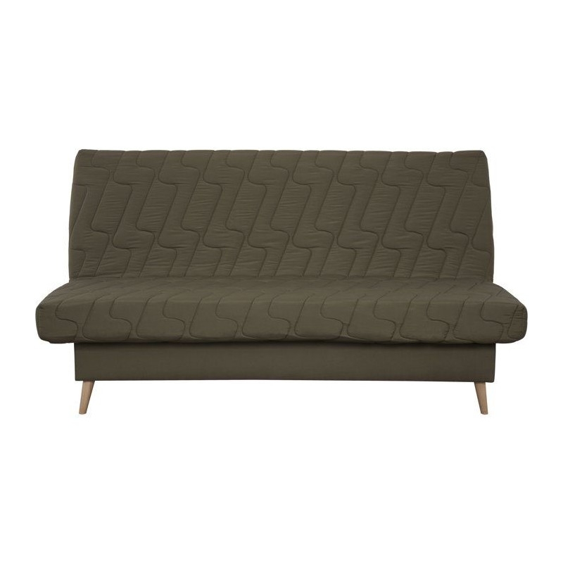 Banquette-lit clic-clac 2 places VOLTA - Tissu kaki - Couchage 120 x 1