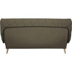 Banquette-lit clic-clac 2 places VOLTA - Tissu kaki - Couchage 120 x 1