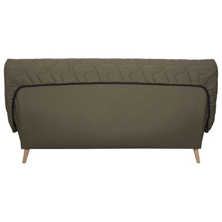 Banquette-lit clic-clac 2 places VOLTA - Tissu kaki - Couchage 120 x 190 cm - Matelas Dunlopillo 13 cm Banquette-lit clic-clac 2 places VOLTA - Tissu kaki - Couchage 120 x 190 cm - Matelas Dunlopillo 13 cm