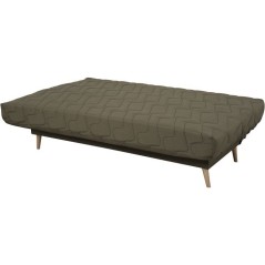 Banquette-lit clic-clac 2 places VOLTA - Tissu kaki - Couchage 120 x 1