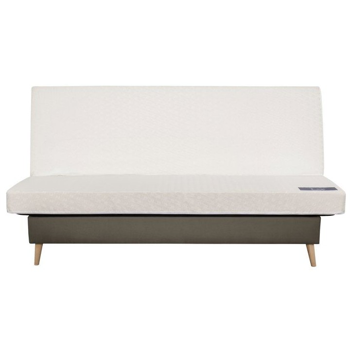 Banquette-lit clic-clac 2 places VOLTA - Tissu kaki - Couchage 120 x 190 cm - Matelas Dunlopillo 13 cm Banquette-lit clic-clac 2 places VOLTA - Tissu kaki - Couchage 120 x 190 cm - Matelas Dunlopillo 13 cm