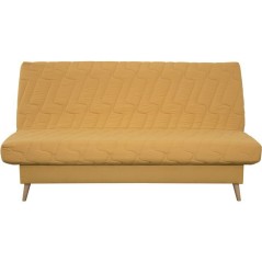 Banquette-lit clic-clac 2 places VOLTA - Tissu moutarde - Couchage 120