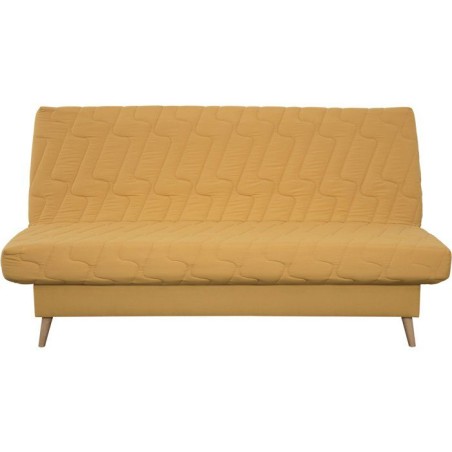 Banquette-lit clic-clac 2 places VOLTA - Tissu moutarde - Couchage 120