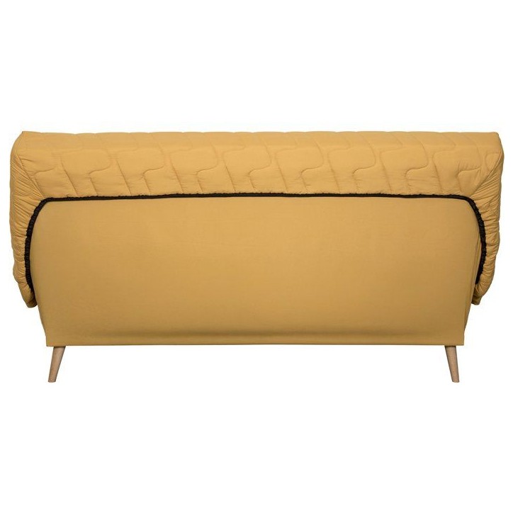 Banquette-lit clic-clac 2 places VOLTA - Tissu moutarde - Couchage 120 x 190 cm - Matelas Dunlopillo 13 cm Banquette-lit clic-clac 2 places VOLTA - Tissu moutarde - Couchage 120 x 190 cm - Matelas Dunlopillo 13 cm
