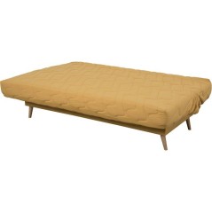 Banquette-lit clic-clac 2 places VOLTA - Tissu moutarde - Couchage 120