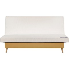 Banquette-lit clic-clac 2 places VOLTA - Tissu moutarde - Couchage 120