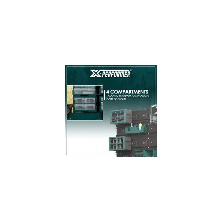 Organiseur a suspendre - XPERFORMER - XPST19 - 4 compartiments - Rangement mural