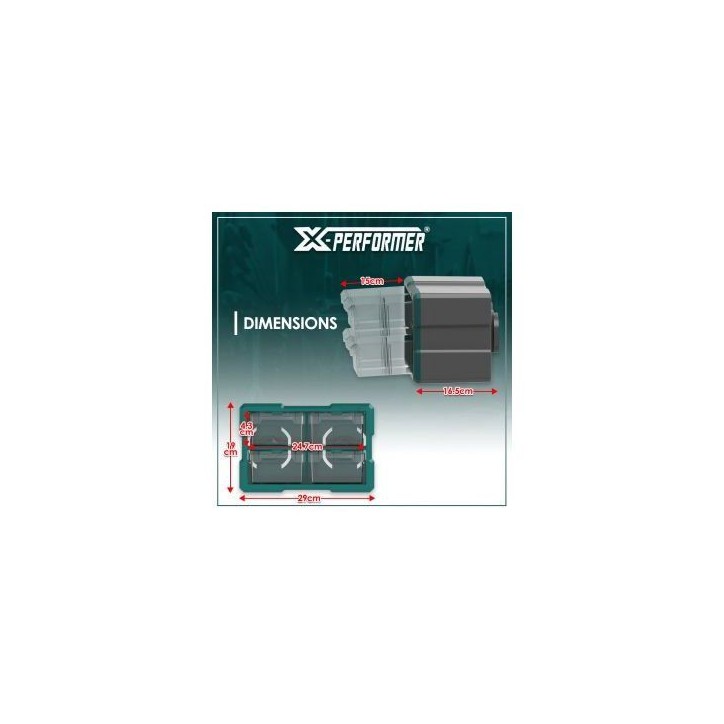 Organiseur a suspendre - XPERFORMER - XPST19 - 4 compartiments - Rangement mural