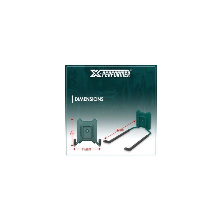 Double crochet large - XPERFORMER - XPST6 - Rangement atelier - Support mural Double crochet large - XPERFORMER - XPST6 - Rangement atelier - Support mural