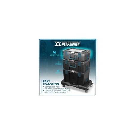 Boîte empilable M - XPERFORMER - XPSTCO2 - 45 x 34,5 x 15,5 cm - Rangement atelier - Empilable