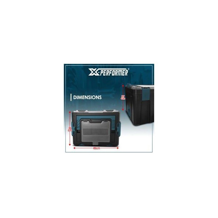 Boîte empilable XL - XPERFORMER - XPSTCO4 - 45 x 34,5 x 27 cm - Grande capacité - Empilable Boîte empilable XL - XPERFORMER - XPSTCO4 - 45 x 34,5 x 27 cm - Grande capacité - Empilable