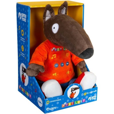 Peluche P'tit Loup GIPSY TOYS - interactive 26 cm - 20 histoires et 20