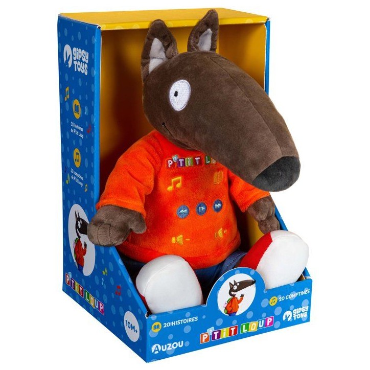 Peluche P'tit Loup GIPSY TOYS - interactive 26 cm - 20 histoires et 20 comptines Peluche P'tit Loup GIPSY TOYS - interactive 26 cm - 20 histoires et 20 comptines
