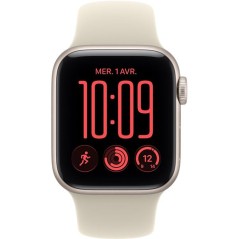 APPLE Watch SE 3 GPS + Cellular - 40mm - Boîtier Starlight Aluminium - Bracelet Sand Sport Band - S/M