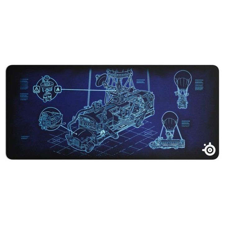 Tapis de souris gaming - STEELSERIES - QcK XXL - Fortnite Battle Bus