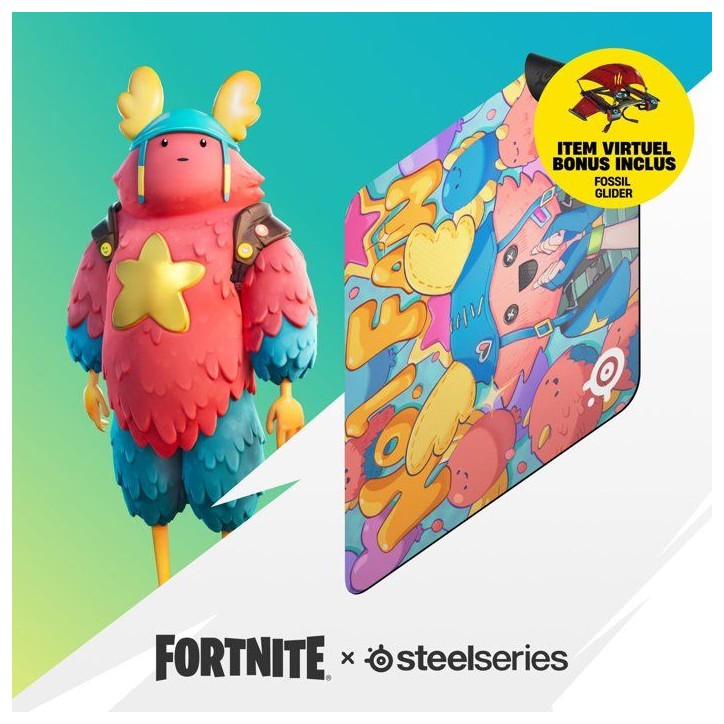 Tapis de souris gaming - STEELSERIES - QcK L - Fortnite Guff Tapis de souris gaming - STEELSERIES - QcK L - Fortnite Guff