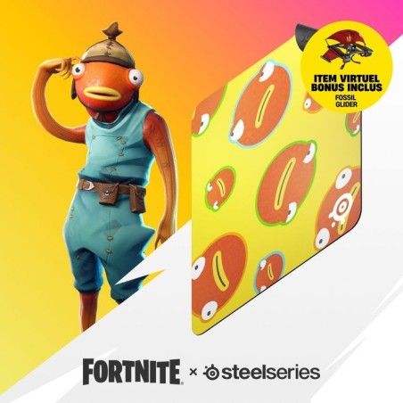 Tapis de souris gaming - STEELSERIES - QcK L - Fortnite Fishstick