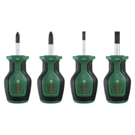 Bosch Set de 4 tournevis courts (compacts pour vissage dans espaces re