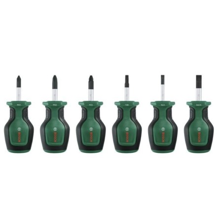 Bosch Set de 6 tournevis courts (pour endroits restreints PH/PZ/TX/Pla