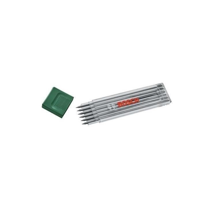Bosch Set de 6 mines graphites HB (acces. marqueur pr trous profonds HB 2,8 mm étui rang.) Bosch Set de 6 mines graphites HB (acces. marqueur pr trous profonds HB 2,8 mm étui rang.)