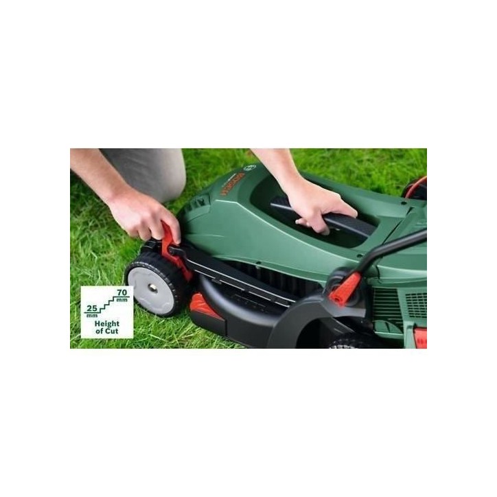 Bosch Tondeuse UniversalRotak 34V-26 (1 300 W, largeur de coupe : 34 cm, bac de ramassage 40 litres)
