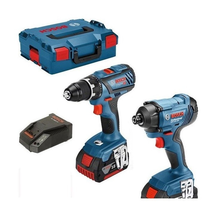 Kit BOSCH Perceuse-visseuse GSR 18V-28 + Visseuse a chocs GDR 18V-160 + 2 batteries 4.0Ah - L 06019G5107 Kit BOSCH Perceuse-visseuse GSR 18V-28 + Visseuse a chocs GDR 18V-160 + 2 batteries 4.0Ah - L 06019G5107