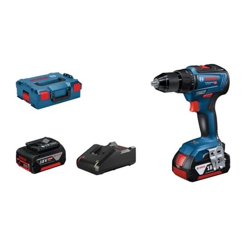 Perceuse-visseuse Bosch Professional GSR 18V-55 + 2 batteries 4,0Ah +