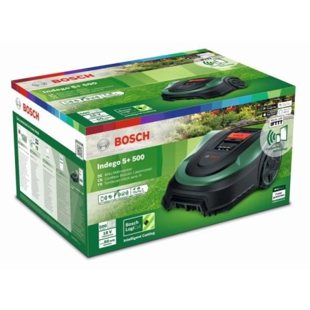 Tondeuse robot BOSCH - Indego S+ 500 - Tondeuse Robot - Sur batterie - Éjection Mulching
