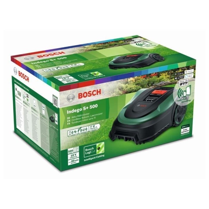 Tondeuse robot BOSCH - Indego S+ 500 - Tondeuse Robot - Sur batterie - Éjection Mulching Tondeuse robot BOSCH - Indego S+ 500 - Tondeuse Robot - Sur batterie - Éjection Mulching