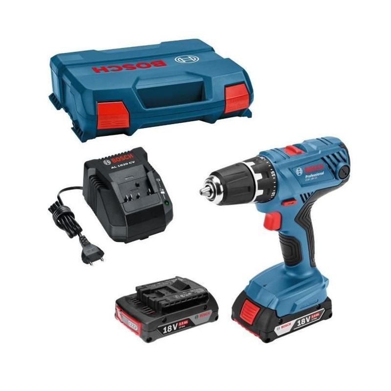 Perceuse a percussion Bosch Professional GSB 18V- 21 + 2 batteries 2,0 Perceuse a percussion Bosch Professional GSB 18V- 21 + 2 batteries 2,0
