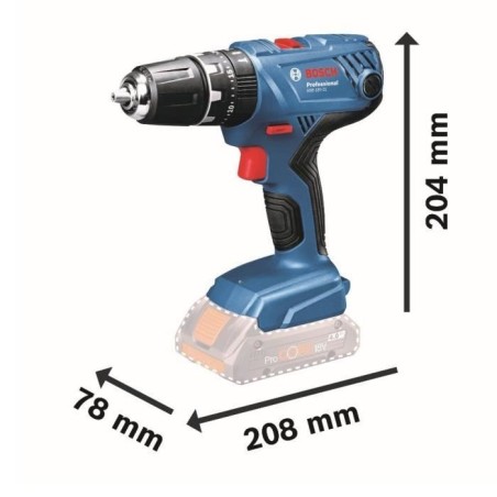 Perceuse a percussion Bosch Professional GSB 18V- 21 + 2 batteries 2,0Ah + Chargeur GAL 1820 - 06019H1109