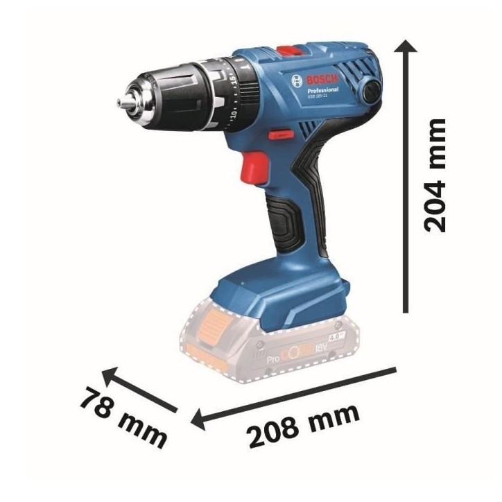 Perceuse a percussion Bosch Professional GSB 18V- 21 + 2 batteries 2,0Ah + Chargeur GAL 1820 - 06019H1109 Perceuse a percussion Bosch Professional GSB 18V- 21 + 2 batteries 2,0Ah + Chargeur GAL 1820 - 06019H1109
