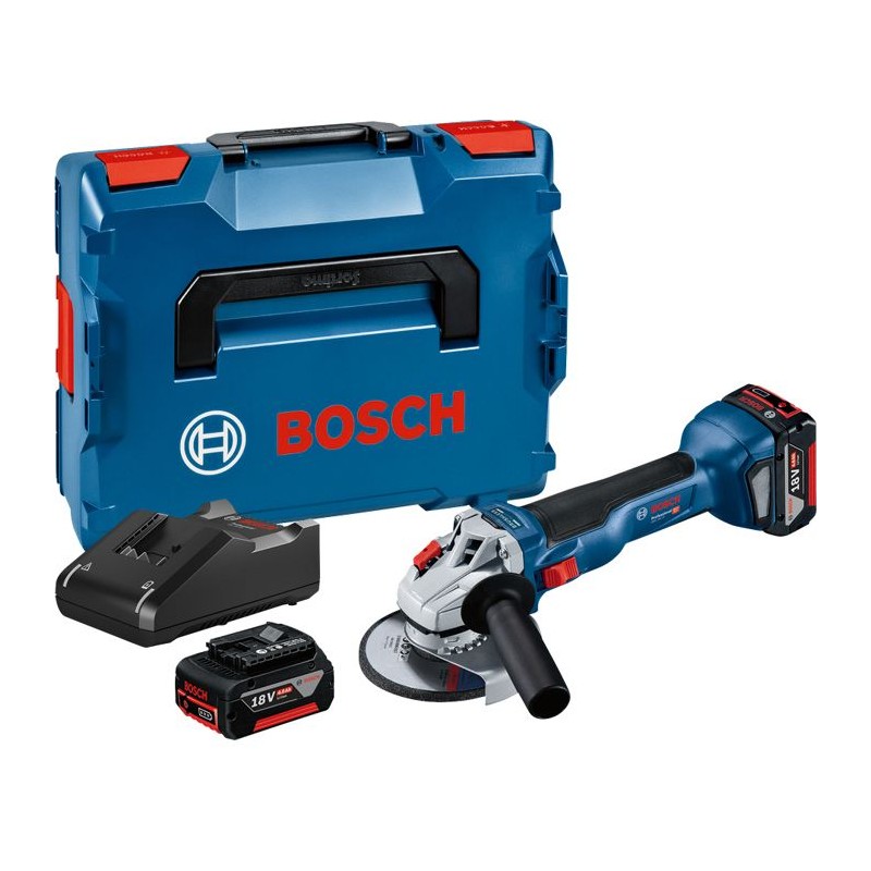 Meuleuse angulaire Bosch Professional GWS 18V-10 + 2 batteries 4,0Ah + Meuleuse angulaire Bosch Professional GWS 18V-10 + 2 batteries 4,0Ah +