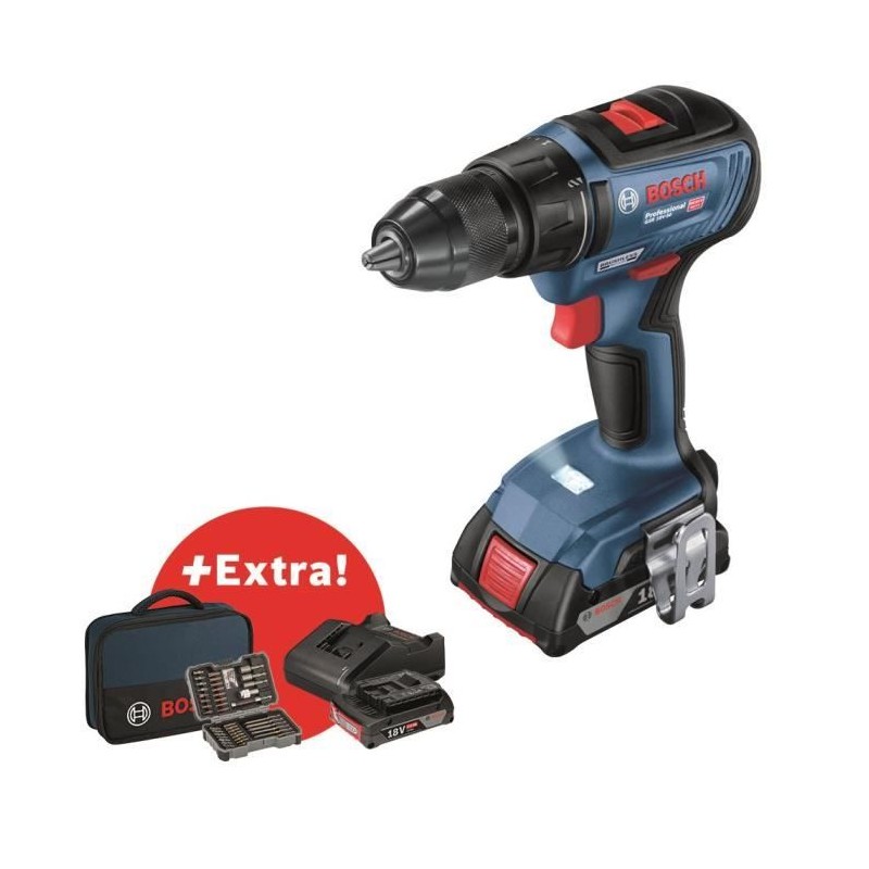 Perceuse-visseuse Bosch Professional GSR 18V-50 + 2 batteries 2,0Ah + Perceuse-visseuse Bosch Professional GSR 18V-50 + 2 batteries 2,0Ah +