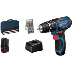Perceuse a percussion - BOSCH PROFESSIONAL - GSB 12V-15 - 2 batteries