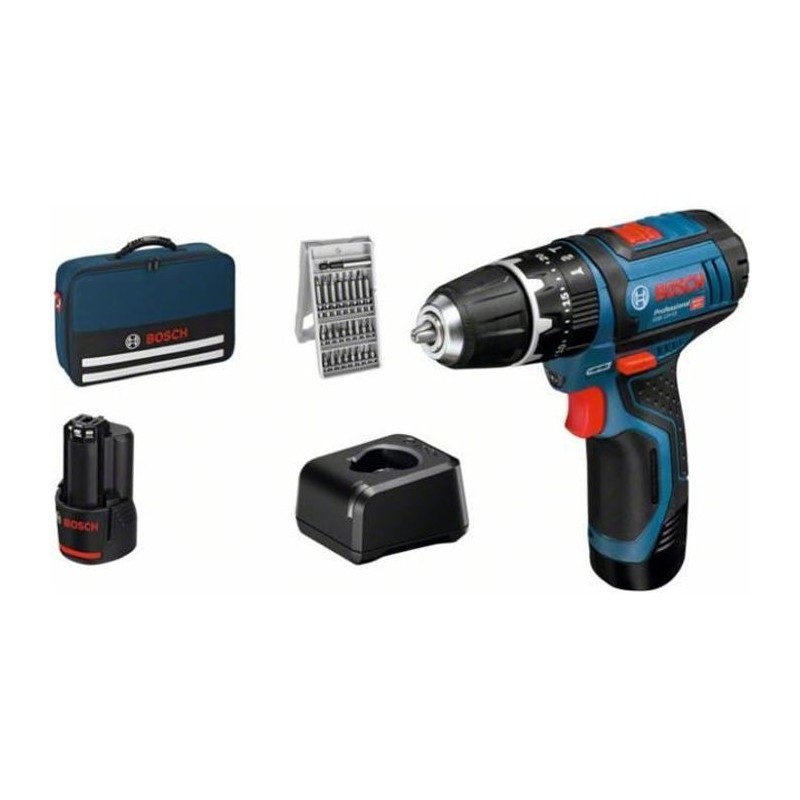 Perceuse a percussion - BOSCH PROFESSIONAL - GSB 12V-15 - 2 batteries Perceuse a percussion - BOSCH PROFESSIONAL - GSB 12V-15 - 2 batteries