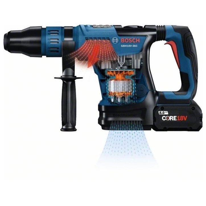 Perforateur SDS-Max Bosch Professional Biturbo 18V-36C GBH + 7J + 2 batteries Procore 5,5Ah + chargeur + Coffret - 0611915003 Perforateur SDS-Max Bosch Professional Biturbo 18V-36C GBH + 7J + 2 batteries Procore 5,5Ah + chargeur + Coffret - 0611915003