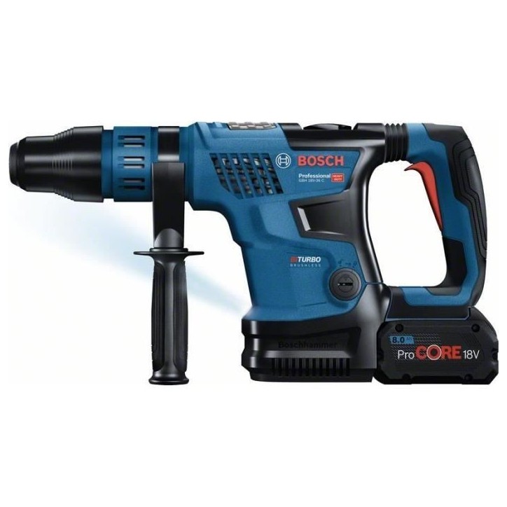 Perforateur SDS-Max Bosch Professional Biturbo 18V-36C GBH + 7J + 2 batteries Procore 5,5Ah + chargeur + Coffret - 0611915003 Perforateur SDS-Max Bosch Professional Biturbo 18V-36C GBH + 7J + 2 batteries Procore 5,5Ah + chargeur + Coffret - 0611915003