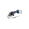 Meuleuse angulaire - BOSCH PROFESSIONAL - GWX 18V-7 - 125 mm - 2 batte